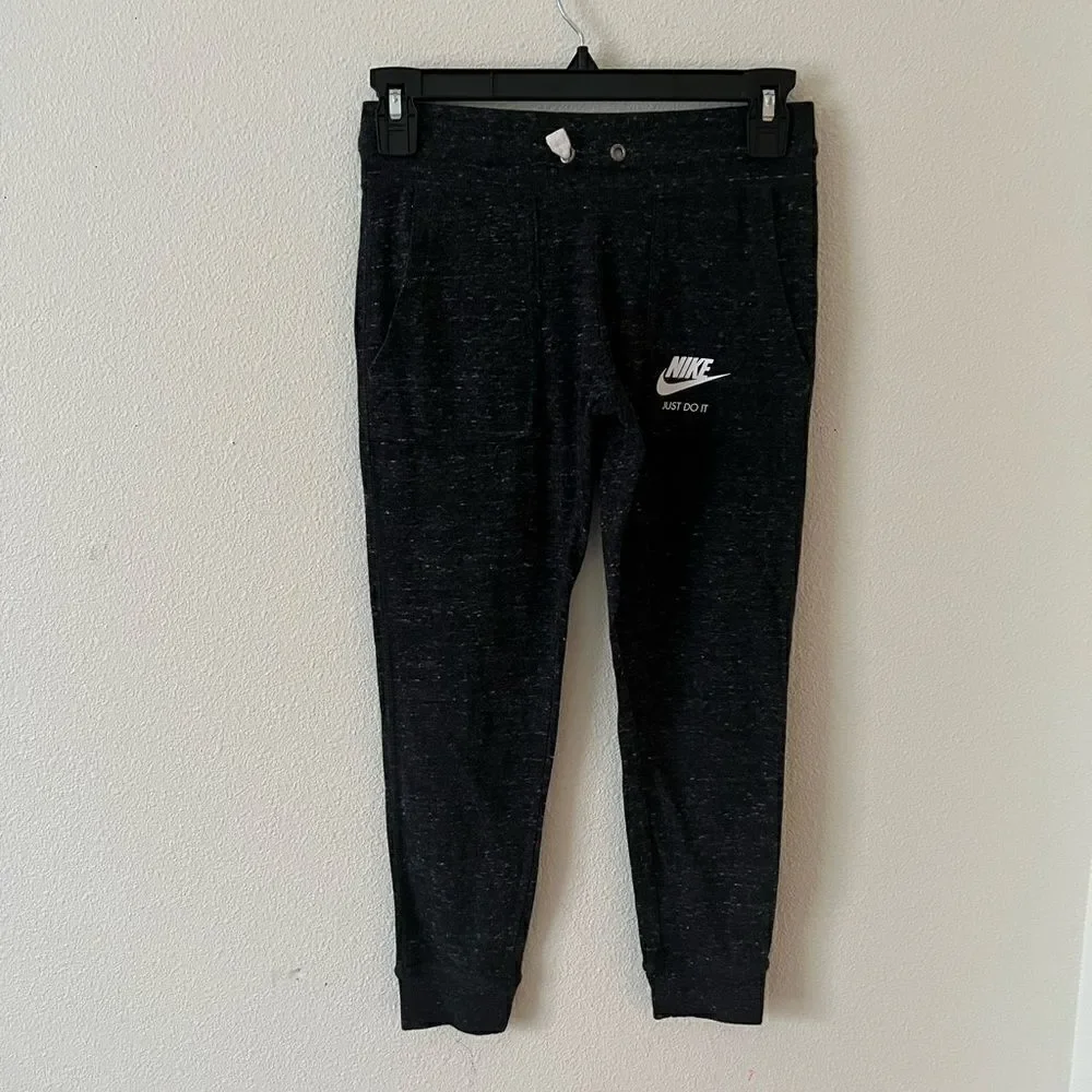 Nike Large Girl's Drawstring Jersey Marled Knit Pants S